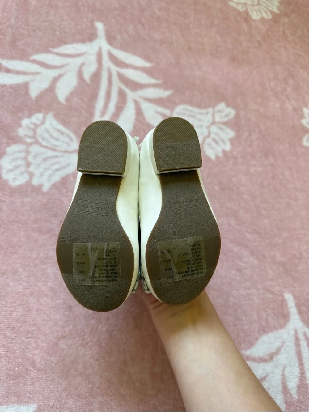 Stuart Weitzman Baby Girl/ Toddler White Rhinestone Bow Dress Shoes
